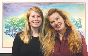 There have been some changes at the Visit Cook County office in Grand Marais. Katie Willard (left) has joined the staff as the events resource manager. Anna Klobuchar continues with Visit Cook County in a new role as information center coordinator.