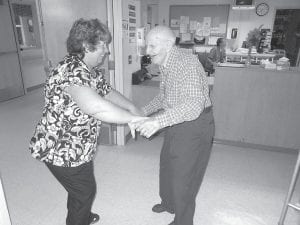 Michelle Lehto and Sweeney Croft enjoyed a dance together with Portage on October 24.