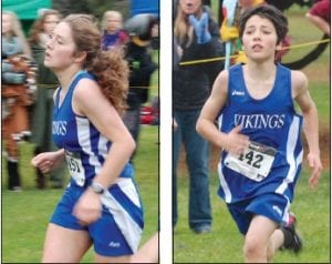 Top left: Abigale Seipke placed 35th at Sections. Top middle: Brenden Seipke set a PR with a 19:15 5K at Sections. Left: Matea Acero barely missed going to State. She finished 13th at the Section meet, two spots away from qualifying. Above: Jake Paron had a fantastic run at the State cross country meet where he placed 10th in a new PR of 16:34.