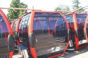 The new, larger gondola cars have larger windows for seeing the scenery on the way up the mountain. The grand opening of the new Doppelmayr gondola is Friday, Nov. 27.