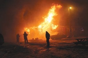 The Thanksgiving holiday turned tragic for a Grand Marais family when their home was destroyed by fire. Firefighters and emergency responders were paged at 7:36 p.m. on November 26 to the home of Heather Spry. No one was injured, but the family’s dog perished in the fire.