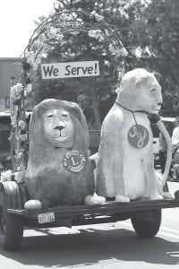 A Grand Marais Lions Club float in a recent Fisherman’s Picnic Parade says it all.