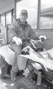 The Gunflint Mail Run sled dog race is this weekend, Jan. 9-10. Racing starts from Trail Center at 8 a.m. Saturday. Purse money for the racers was raised through a raffle selling this CanAm four-wheeler. The lucky winner of the ATV is Orvis Lunke of Colvill.