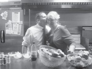 Leading up to the New Year, Grand Portage Elders had several celebrations. Ed and Missy Ullman enjoying a moment after catering the Elder Christmas party.