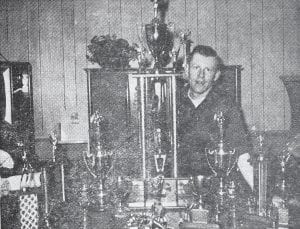 The March 17, 1966 edition of the News-Herald featured this photo of Gerald Gervais, referred to as the “top snowmobile driver in the country.” The photo shows Gervais “almost submerged” by the trophies he has won. Unfortunately, a leg fracture put Gervais temporarily out of action for the remainder of the winter, but undaunted, Gervais said he planned to be back competing the following year.