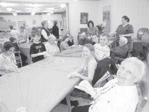 North Shore Care Center residents enjoyed visits during the cold month of February. Fun was had by all when kids from Bethlehem Lutheran Church joined the residents for some Play-Doh activities.