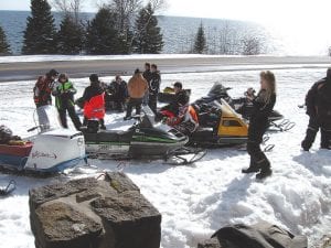 Riders all enjoyed visiting at Cascade Lodge after the ride. First place winner of the vintage class was Michael Floen. Brock LaBlanc was the winner of the antique class and also won the prize drawing for a snowmobile jacket from RJ Sports. Don Floen won a day of fishing with Upper Red Lake Ice Fishing. The “Thor’s Hammer,”a traveling trophy, was presented to a machine that apparently “runs better downhill, being towed” owned by Steve Hahn.