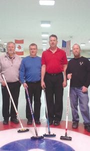 Left: “A event” winners were from the Cook County Curling Club—Brian Smith, Rory Smith, Shawn Swearingen, and Don Sorlie. They won a hard-fought game against Team Arkansas, claiming the A event title for a second year. Above: “A event” runners up was Team Arkansas—Dominik Marki, Mark Curtis, Joe and Karen Futterer. Marki is a Swiss national who now lives in Arkansas where he curls with members of the Futterer family. He has curled and medaled in several international competitions.