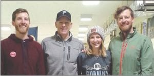 A great time was had by all at the 2016 Charles J. Futterer Memorial Bonspiel on March 11-13. Above: The D event winners were “Laine and the 4Futts”—Devon, Craig, Anna, and Logan Futterer on a St. Paul-based team. (Not pictured Laine Rasmussen)