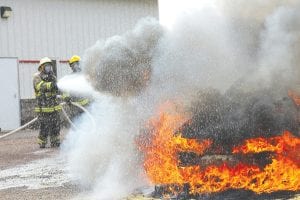 There were disasters galore on Friday and Saturday, April 29-30 as emergency responders from around the region gathered for training at the 27th annual Cook County Emergency Services Conference. This vehicle fire gave new firefighters the chance to complete their training and gave other members a refresher.