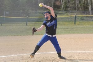 Above: Alex Slanga was a warrior this year, pitching almost every inning of the Vikings’ varsity games. Left: Trace McQuatters scooped up this ball and made a great throw to first base to get the out.