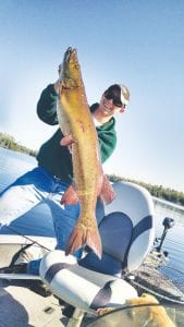 This monster muskie was caught by Bill Torhorst from Madison, Wisconsin on May 23 while fishing with Joe Carlson of Joe’s Inland Fishing. The fish was 45 inches. Amazingly Torhorst was able to get it aboard on 8-pound test. Torhorst released the big muskie to be caught another day. Carlson said they also caught a number of “eater” walleyes at an undisclosed area lake.