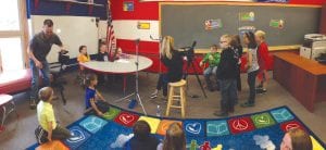 WDIO news anchor Maarja Anderson and cameraman Carl recently visited Birch Grove Community School in Tofte to offer tips and help the students produce their radio program in a video format.