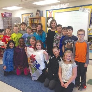 Some of the fourth-graders who participated in the “Seizure Smart School” training at Sawtooth Elementary. All elementary and middle school students and staff received the training, which earned the schools the designation of Seizure Smart School.