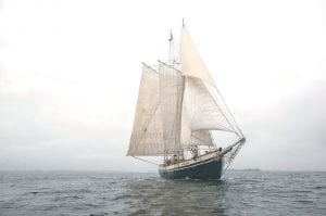 In addition to the 24-foot sailboat Mackinaw traditionally docked at the Grand Portage National Monument during Rendezvous Days August 12-14, the tall ship Mist of Avalon will make a visit to Grand Portage. The 19th century schooner is visiting as part of the National Park Service’s Centennial Celebration.