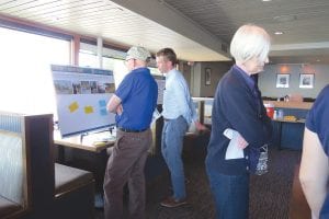 The MnDot team set up several stations, such as the one pictured above, with information about various aspects of Bicycle Route 41 during their open house event in Tofte. At each station, there was also the opportunity for attendees to offer suggestions on ways to improve the route.