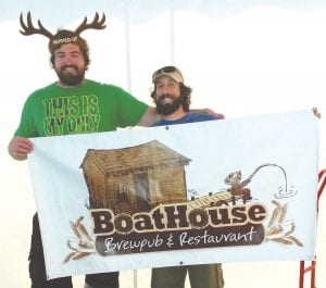 Great beer galore at the Hopped Up Caribou Beer Festival. Left: Ely’s Boathouse Brewpub was in the top three again with a third place for its Blueberry Blonde. Above: Indeed claimed first place honors for its Wooden Soul No. 7. Seventeen brewers brought samples for beer enthusiasts to sample.