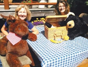 West End Garden Club members Lisa Hemp (left) and Chair Julie Bittinger are expecting to find “everything under the sun .... and shade” including bears and moose at the 81st West End Flower Show.