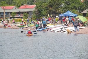 The Grand Marais waterfront was filled with colorful canoes, kayaks and waterboards during the North Shore Water Festival on July 16-17. An estimated 300 adventurous people took advantage of the opportunity to try out a watercraft for free during the festival. See more watery fun on page A3.