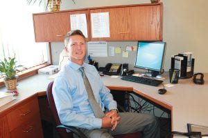 Dylan Quaife, a 2012 Cook County High School graduate and a 2016 graduate of St. John’s University, is getting settled in to his new position at the Grand Marais State Bank.