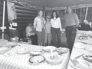 Many GTHS members volunteered to serve visitors to the annual Pie & Ice Cream Social. (L-R) Cherlyn Morrison (seated), Sue Weber, Sharlene LeTourneau, Helen Muth and Fred Smith.