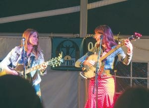 As a light rain fell at the Rec. Park, Molly Dean and Barbara Jean blended their voices beautifully as Dusty Heart.