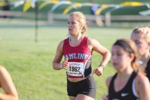 Sarissa Falk is one of the top cross country runners at Hamline University this fall. The hardworking Falk was named captain of her team for the second year in a row.