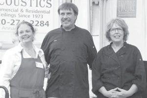 Taste of Home columnist Sandy Holthaus enjoyed providing hundreds of pastries for the Field to Feast event in Annandale recently. The chefs who took part were (L-R) Holthaus, John Dagner and Barb Westman.