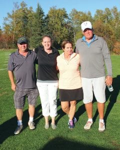 Finishing in second place was (L-R) Dinky Pederson, Gina Gervais, Carline Gresczyk, and Pete Gresczyk.