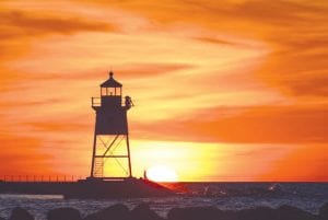 A little bit of heaven: The sunrise over the Grand Marais harbor on Monday, October 10, was nothing short of spectacular as captured by the lens of Kathleen Gray-Anderson.