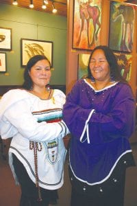 Sivertson’s Art Gallery was the place to be on Saturday, October 15. Not only did the gallery feature Taqralik Partridge (L) and Nina Segalowitz, two amazing Inuit throat singers, the store was also filed with paintings and sculptures by Inuit artists.