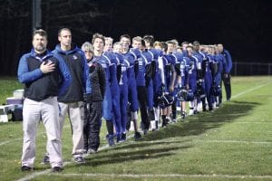 The CCHS Vikings’ football team and coaches do something unique, they all stand while the national anthem is being sung or played. Following the loss to Silver Bay, the boys traveled to play Northeast Range on Wednesday, October 19 and fell 52-40. The 3-5 Vikings travel to Mountain Iron-Buhlon Tuesday, October 25 to play the 5-3 Rangers in the first round of the Section 7A Nine-Man playoffs.