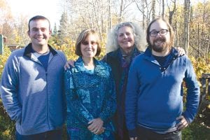 WTIP was recently featured in the National Federation of Community Broadcasters magazine highlighting the effect a small community radio station can have on its community. While several community stations across the country were mentioned, the article highlighted WTIP. Some of WTIP’s hard working staff took a quick break to be in this photo. From L-R: Joe Friedrichs, Rhonda Silence, Debbie Benedict and Will Moore.