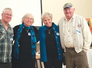 There were plenty of tales to swap at the North Shore Commercial Fishing Museum’s Storytelling Dinner held Saturday, October 22 at Lutsen Resort. Some of the best to recount their commercial fishing days on the “Big Lake” were Clint Maxwell, Virginia Reiner, Georgie Dunn and Howard (Bud) Sivertson.