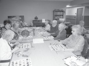 Thursday afternoons find the residents playing their favorite game—bingo! The annual “turkey bingo” will be held on Nov. 17 following a lunch outing to the Senior Center.