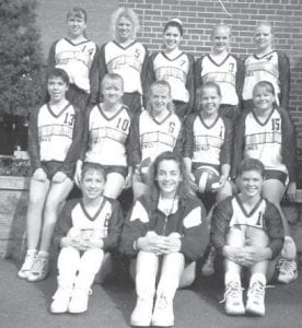 With the Cook County Vikings’ volleyball team headed to the state championship tournament in St. Paul for the second year in a row, the News-Herald shares this undated volleyball team photo taken sometime in the 1990s. In the front row, from left, are Andrea Koval, Sue Nelson and Gina Nicoliason; (second row from left) Beth White, Megan Quarles, Gina Gervais, Hilja Iverson, Joelle Anderson; and (back row from left) Karen Boline, Judy Houglum, Raina Borak, Sarah Jorgenson and Stacy Schulte.