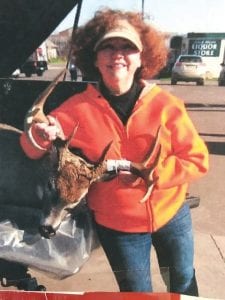 Deb Vannet of Hovland is the current leader in Buck’s Big Buck Contest with her 240-pound buck.