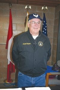 Above: Curtis Gagnon was the keynote speaker at the Veterans Day tribute held in Grand Portage. Left: The Stonebridge Singers—as always—did a fabulous job drumming and singing for the public and veterans in Grand Portage.