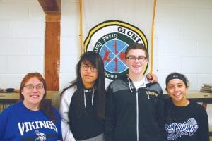 The group that attended the summit in D.C. hopes to bring their community closer together. (L-R) Lena Santos, Jaden Aubid, Jordan Porter, Alyssa Spry. Not pictured Samantha Scalise.