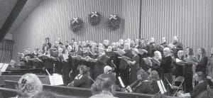 The members of the Borealis Chorale & Orchestra raised voices in song and instruments in harmony during last year’s performance. The amazing concert, pictured above, featured a 90-piece choir and 20-piece orchestra. This year’s performance will be presented on Dec. 4 and 5 at Bethlehem Lutheran Church.