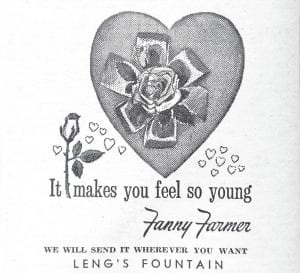 With Valentine’s Day just around the corner, it’s time to remind all sweethearts to get their sweethearts something, well…sweet to enjoy with each other! This old-time ad appeared in the Feb. 6, 1969 edition of the News-Herald along with others featuring Valentine’s Day cards, flowers and all types of chocolates and other goodies.