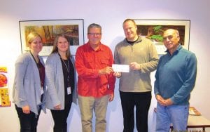 The North Shore Health Care Foundation recently awarded Cook County Public Health and Human Services with a grant that will be used to help provide staff training. Accepting the award for CCPHHS was Josh Beck from Karl Hansen. Pictured here from L-R: Martina Williams, Alison McIntyre, Karl Hansen, Josh Beck, and Bob Fenwick