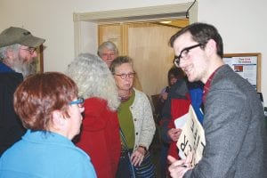 Beth Kennedy caught Mark Privratsky as he was leaving the Cook County Senior Center and asked him one more question after he had addressed a roomful of DFL voters who echoed a long litany of requests for Eighth District Congressman Rick Nolan to carry out.