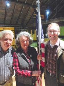 Ben and Mary Petz stand with Dave Pascoe (right) who traveled from the Twin Cities to tell fellow Republicans that he was running for Deputy Chair of the Minnesota GOP. Pascoe is currently the chair of the Minnesota 5th Congressional District Republican Party. Pascoe attended the Cook County GOP 2017 convention held Monday, Feb. 13.