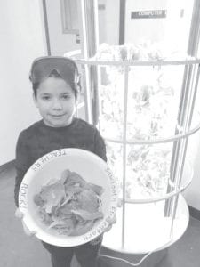 Holding a bowl of lettuce raised in the Sawtooth Elementary Grow Tower is Trevor Morris. Funds to purchase the $1,130 aeroponic Grow Tower came from the Cook County School District 166 Education Foundation, which gets its money from fundraisers like the upcoming March 9 Enriching Academics Through Sustenance (EATS) event that will be held from 6 p.m. to 8 p.m. at Cook County High School.