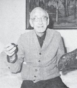 August Bade, a former Major League baseball pitcher with the Chicago White Sox, celebrated his 89th birthday at the North Shore Nursing Home on March 29, 1974. August said he is always excited about the coming of baseball season and shared some stories of his playing days and teammates, who included Babe Ruth. Asked about the most exciting play he was ever involved in, the former pitcher said it was triple play executed by his infielders after the catcher missed his bases-loaded wild pitch.