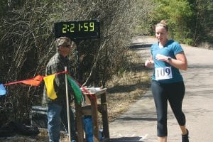 Nicole Johnson of Duluth ran three minutes faster than she had planned to run. Nicole is the daughter of Bob Johnson, CCHS Class of 1974.