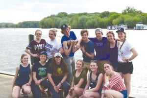 The CCHS Envirothon team competed well at state, beating quite a few teams from larger schools. In front, L-R: Robin Henrikson, Lucy Callender, Abby Prom, Linnea Henrikson, Amelia Roth, and Aurora Schelmeske. Back row, L-R: Elsa Lunde, Claire Sherburne, Andy Kern, Jack Haussner, Henry DeArruda-Weaver, Maya McHugh, and Chloe Blackburn.