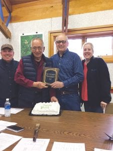 Schroeder Township Board honored Bill McKeever for his 32 years of serving on Schroeder’s Township Board of Supervisors. Bill served on the board during three separate terms. Pictured here L-R: Rick Anderson, Bill McKeever, Bruce Martinson, and Tina McKeever.