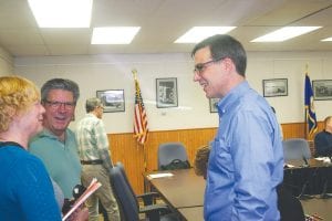 Paula Sundet Wolf and Karl Hansen met with Erik Torch of the Northland Foundation following the meeting to gather information about poverty and the lack of daycare in the county. Northland provides grants for the Kids Plus program and for other programs that aid the community.